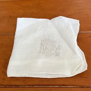 Vintage Monogrammed Hankie Handkerchief